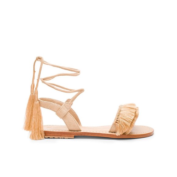 Mystique Suede Tassel Lace Up Sandals  Size 6 NWB - Picture 2 of 3